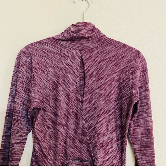 Lululemon Long Sleeve Top Heathered Bordeaux Drama Size 2 - Picture 9 of 16